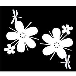 Flower/ Dragonfly Self Adhesive Acrylic Mirror Wall Decorations (Set 
