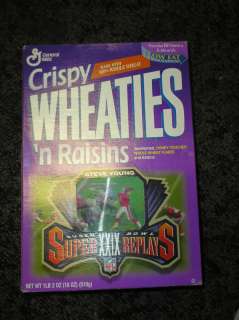   Crispy Wheaties n Raisins Steve Young S.F. 49ers Cereal Box  
