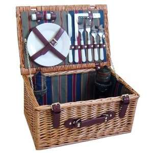    Willow Two Person Dinner Basket Red Stripe