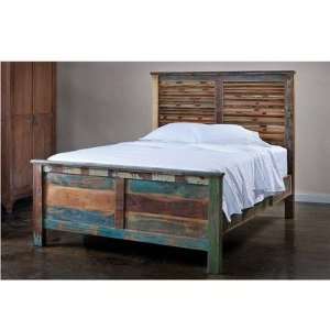    Reclaimed Wood Weathered Queen Platform Bed Furniture & Decor