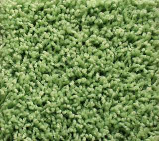 Area Rug Green Shag Carpet w/Binding Mod Green  