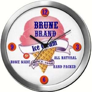   BRUNE 14 Inch Ice Cream Metal Clock Quartz Movement