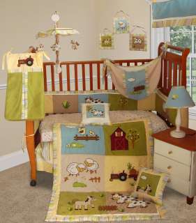 Baby Boutique   On The Farm 14 PCS Crib Nursery Bedding Include Music 