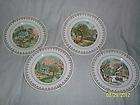 CURRIER AND IVES FOUR SEASON DECORATIVE PLATES SET WITH HANGERS
