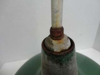 Green Industrial Gas Station Barn Porcelain Vintage Lamp Gas Oil Light 