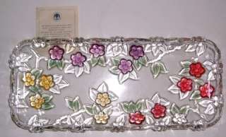 MIKASA MILLEFLEURS CANAPE TRAY CRYSTAL WALTHER GLASS  