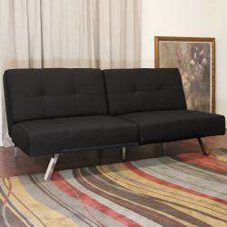 Ewing Black Modern Futon/ Sleeper Sofa Bed  