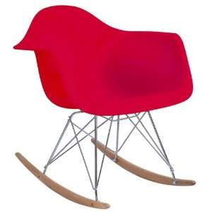  Kirch DC 311W RED Wing Rocker With Wooden Legs And Eiffel Base 