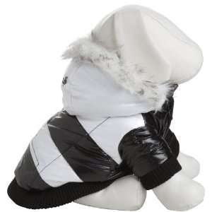  Pet Life Striped Fashion Parka with Removable Hood