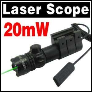 Green Laser Sight 20mW Powerful Scope W/2 Switch & 2 Mount ji0  