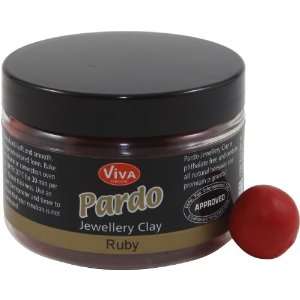  Viva Decor 2.6 Ounce Pardo Jewelry Clay, Ruby Arts 