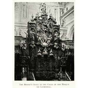  1907 Print Cordoba Andalusia Spain Bishop Stall Choir Mosque 