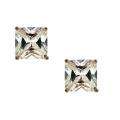 14k Rose Goldplated Big Square Clear CZ Stud Earrings Today 