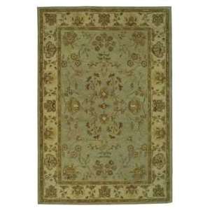   Bergama BRG135C Light Blue and Ivory Traditional 4 x 4 Area Rug
