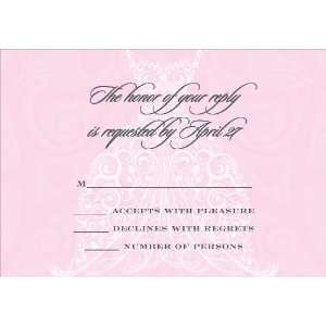  Filigree Dress Pink Response Cards