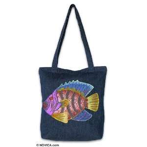  Cotton handbag, Flirting Fish