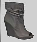   fold over peep toe mid calf boots 7 5 b $ 85 00  calculate