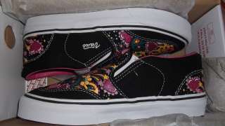   SHOES VANS ASHER CANVAS SLIP ON PEACE LUV LOVE GLITTER VN 0DFULCZ B/NP