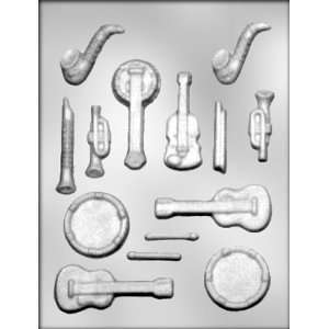 Musical Instruments Assortment Chocolate Candy Mold  