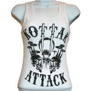  KOTTAK ATTACK womens tank top t shirt, white fabrick with 