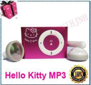 Hello Kitty Clip  Player For 2G 4G TF Card pink Gift  