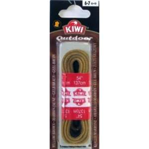  KIWI Shoe Laces Leather 54 Golden Brown (6 Pack) Health 