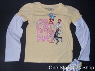 THE CAT IN THE HAT 4 5 6 Girls SHIRT Top DR. SEUSS  