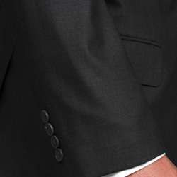 Carlo Lusso Mens Solid Charcoal Grey Three button Suit   