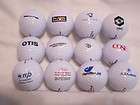 GOLF BALLS ONE (1) DOZEN USED LN PINNACLE GOLD RED NUMBERS WITH LOGOS