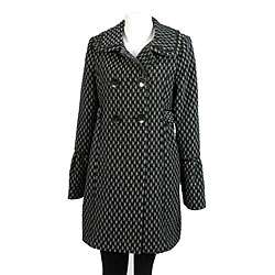 Smart Set Womens Checkered Drop Coat  