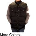 Hudson Outerwear Mens Cotton Leather Yoke Quilted Vest   