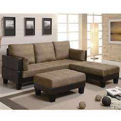 Contemporary Sofa Bed Group with 2 Ottomans  