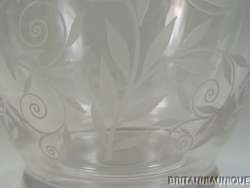 1936 BACCARAT CRYSTAL ETCHED LEAVES & SCROLLS SIGNED DECANTER   BAC61 