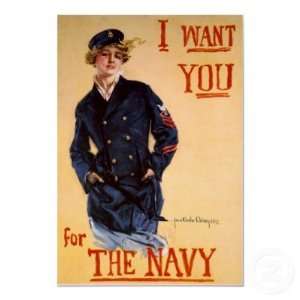   Want You for The Navy Vintage Military Recruit Posters