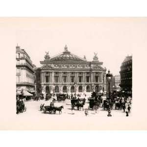  1904 Photogravure Opera Paris Street Scene Palais Garnier 