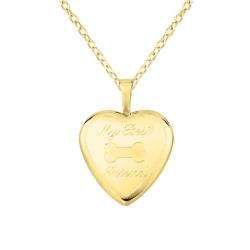   Silver My Best Friend Heart shaped Locket Necklace  