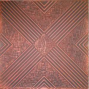 R34CB 20 X 20 Copper Black Tin Looking Finish Texture Ceiling Tile 