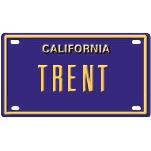    Trent Mini Personalized California License Plate 