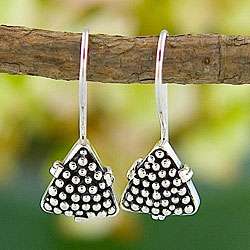 Sterling Silver Triangle Earrings (Indonesia)  