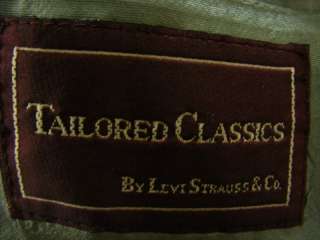mens wool jacket blazer Tailored Classic Levi Strauss gray M 40L 40 L 
