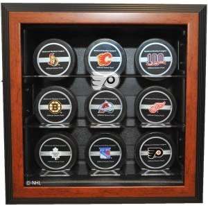  Philadelphia Flyers 30 Puck Cabinet Style Display Case 