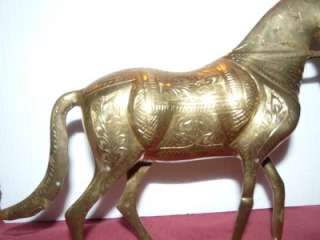Large Vintage Brass Tang Horse  