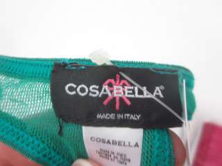 LOT 2 NWT COSABELLA Purple Green Sheer Thong Sz M/L  