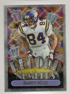 1999 TOPPS CHROME RECORD NUMBERS RANDY MOSS #RN1  