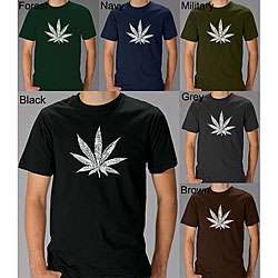 Los Angeles Pop Art Mens Marijuana Leaf T shirt  