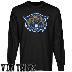  NCAA Villanova Wildcats Black Distressed Logo Vintage Long 