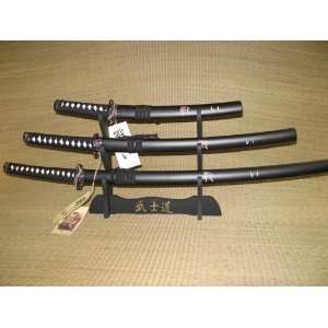  Last Samurai Sword Set (Black) Samurai 3pc Sword Set 