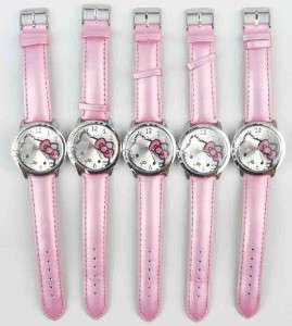 pcs Pink Hello Kitty Crystal wrist watch Clock Wholesale Lot of Xmas 
