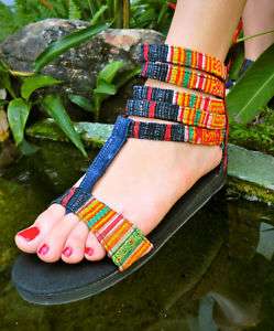 Orange Hmong Strappy Gladiator Sandals Shoes Ladies 5 9  