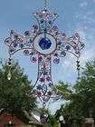   filigree butterfly religious holy cross wind chimes suncatcher bead